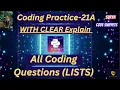 Coding Practice 21A Lists CCBP