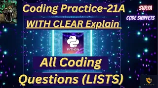 Coding Practice 21A Lists CCBP