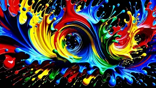 Serene Oil Paint Water Mix In 4K Abstract Background For TV 