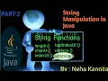 String functions in Java indexOf lastIndexOf charAt length replace substring