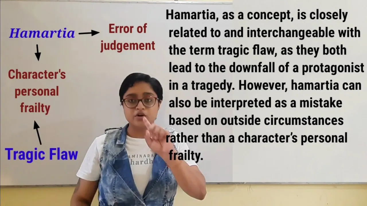 Hamartia- a literary device | with notes & examples |in hindi & english| tragic flaw | hubris |