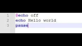 Batch programming lesson 1 - echo off echo and pause