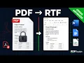 How to Convert a PDF to RTF Editable in Any Word Processor
