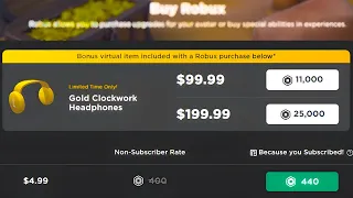 ROBLOX GOLD CLOCKWORK HEADPHONES