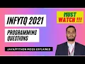 InfyTQ Preparation 2021 Infytq Programming Questions Solution Mission InfyTQ