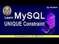 Unique key constraint in SQL SQL Tutorial sekharmetla Harisystems