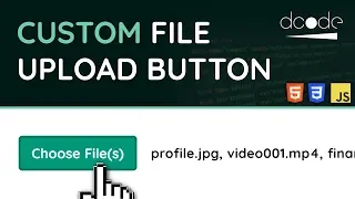 Custom File Upload Button with FileList - HTML CSS JavaScript Tutorial