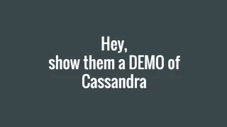 Cassandra and Python