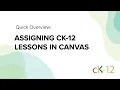 Assigning CK-12 Lessons in Canvas
