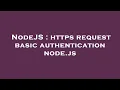NodeJS https request basic authentication node js
