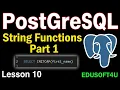 String Functions in PostGreSQL Part 1 - PostGreSQL Complete Course in Telugu