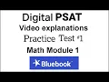 Question 01 Digital PSAT Practice Test 1 Section 2 Math Module 1