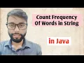 frequency of words in a String in Java