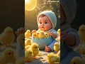 Download Lagu a baby and chicks are playing in garden #aibaby #funny #cutebabies #funnyface #funnymoment #giggles