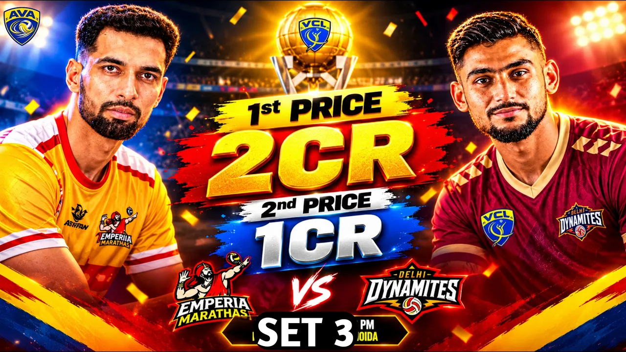 | SET 3 | Final Match | Delhi VS Marathas | Volleyball champions League |