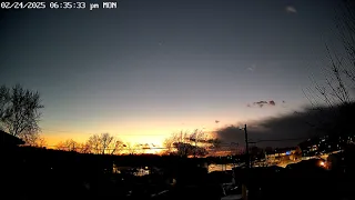 Time Lapse Sunset February 24 2025