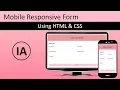 Mobile Responsive Form using HTML5 CSS In 15 Minutes