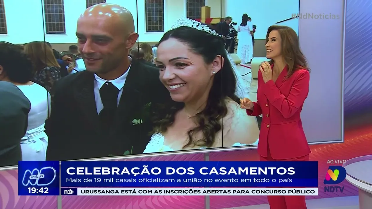 Mais de 19 mil casais oficializam a união em casamentos coletivos em todo o país