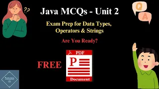Java MCQ Questions for WBSCTE Unit 2 Exam Prep for Data Types Strings and Control Statements