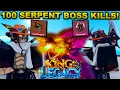 Fighting 100 Sea Serpent Bosses For 0 1 Drops In Roblox King Legacy Heres What Happened