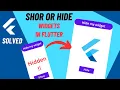 How to show and hide widgets in Flutter Flutter Visibility Widget