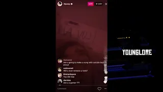 Lil Peep drunk on Instagram livestream