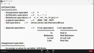 OPERATORS in Oracle SQL - Part 3 Day 15