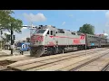 Metra Heritage engine is flying through LaGrange Illinois again