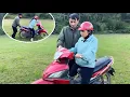 Lagu TU taught his wife how to ride a motorbike so she could go to work more conveniently.