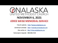 Joyce Weise Memorial Service