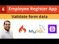 How to validate form in Codeigniter 4 Codeigniter Tutorial Employee Register App Bootstrap 5