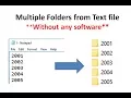 how to create multiple folders from text file without software many folders at once text to folder