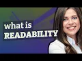 Readability meaning of Readability