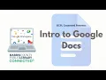 Intro to Google Docs