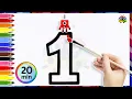 How To Draw Numbers 1 To 20 With Numberblocks Drawing Coloring Tutorial For Kids Easy Art Ideas