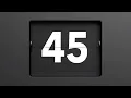 45 Second Countdown Timer - Number Flip with Ticking Sound Effects
