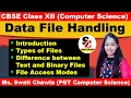 File Handling in Python Class 12 TYPES OF FILES ACCESS MODES CBSE Class 12 Computer Science