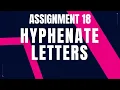 Hyphenate Letters Assignment 18 Nxtwave ccbp 4 0 telugu Python coding tips tricks Python