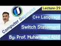 Switch Statement in C Programming Vowel-Consonant Program Lecture-29 Urdu Hindi