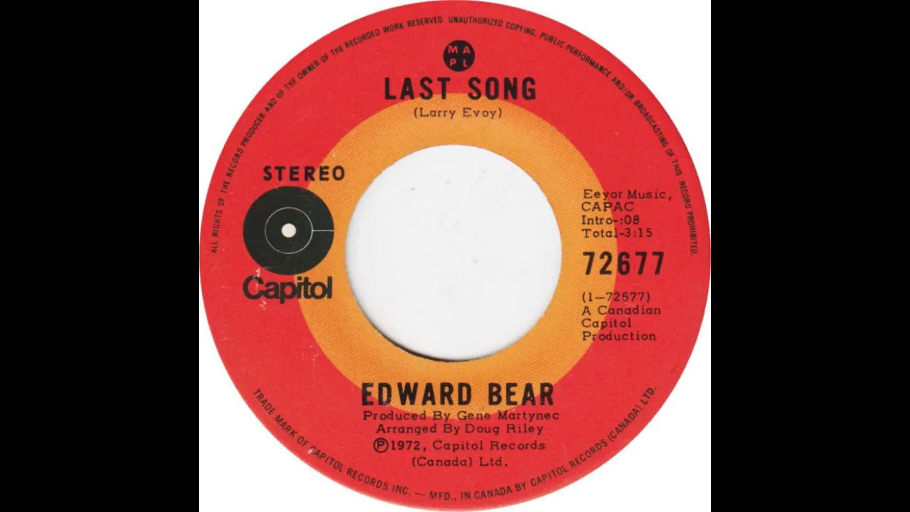 Last Song * Edward Bear 1972 HQ Last Song * Edward Bear 1972 HQ