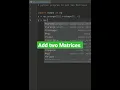python program to add two matrices