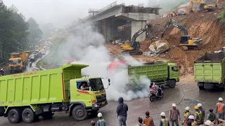 Tikungan Viral Kembali Mendunia, Truk Tersiksa Pembangunan Flyover Sitinjau Lauik Terus Dikebut
