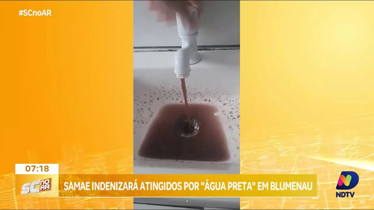 Indenização por contaminação: moradores de Blumenau serão ressarcidos por problema na água
