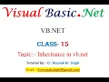 VB NET 15 b inheritance use of mybase and me