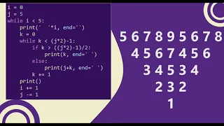 39 Number Pattern without any pre-defined method using while loop in Python