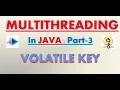 Multithreading in Java Part 3 Volatile Key Basic Synchronization