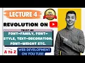 CSS Font Properties Font-Family Font-Style etc web development course CSS Course