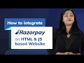 Razorpay Payment Gateway Integration in HTML JS Websites