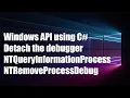 WinAPI with C - Detach the debugger from process