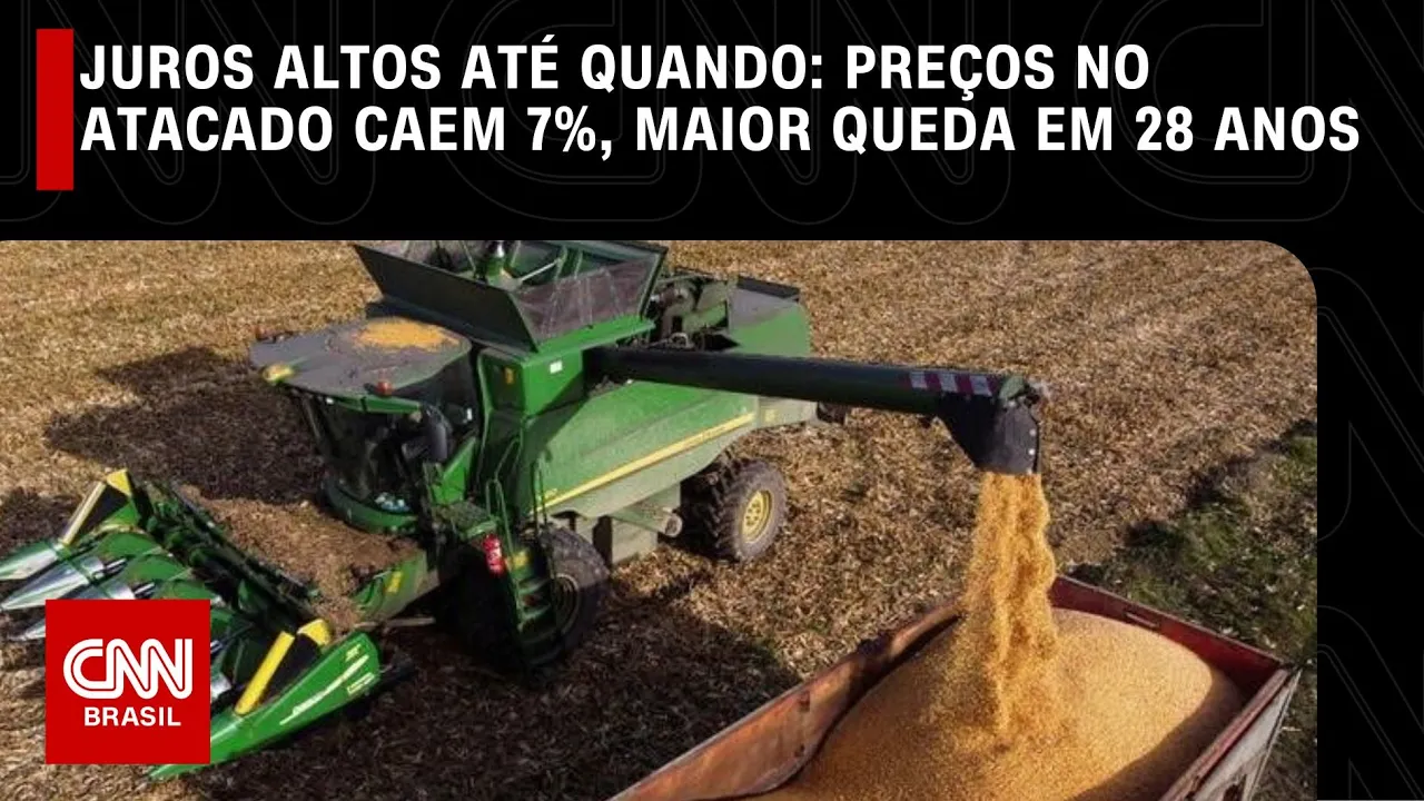 Preços no atacado caem 7%, maior queda em 28 anos | LIVE CNN